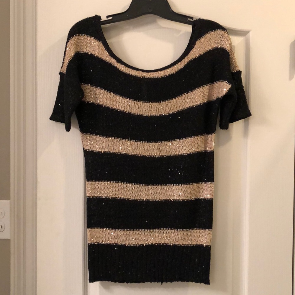 Black/Gold sparkle sweater, Small